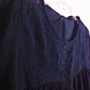 H&M Black Chiffon Dress