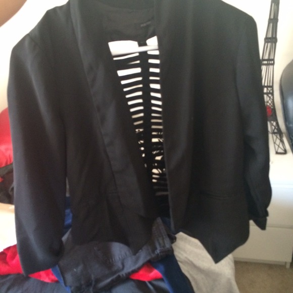Black blazer with cut out back