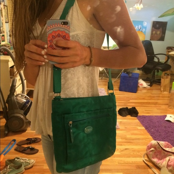 Green coach purse