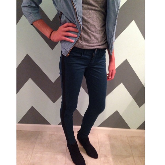 Tuxedo Striped Skinny Jeans