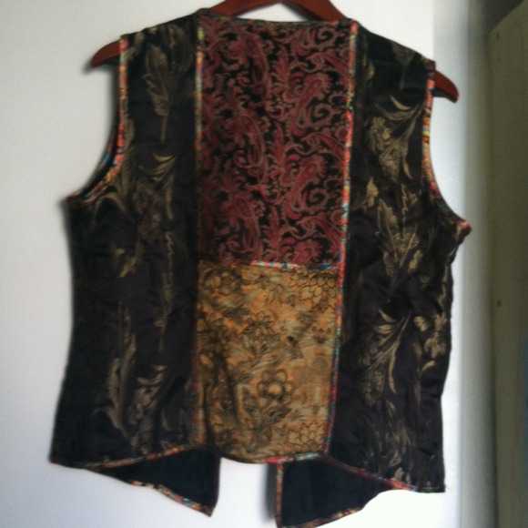 Chico's bohemian Asian vest L shirt - Picture 3 of 4
