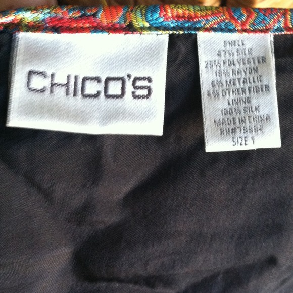 Chico's bohemian Asian vest L shirt - Picture 4 of 4