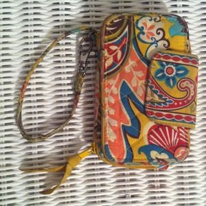 Yellow Vera Bradley wristlet
