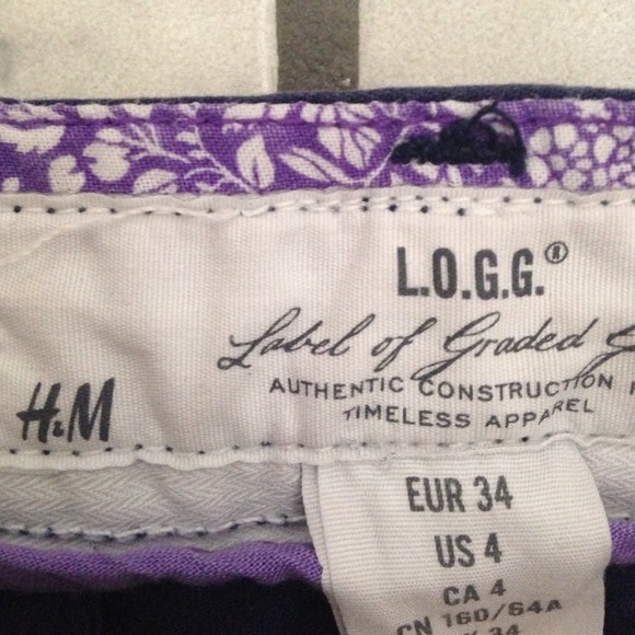 H&M Navy Blue city fit pants/khakis - Picture 2 of 3