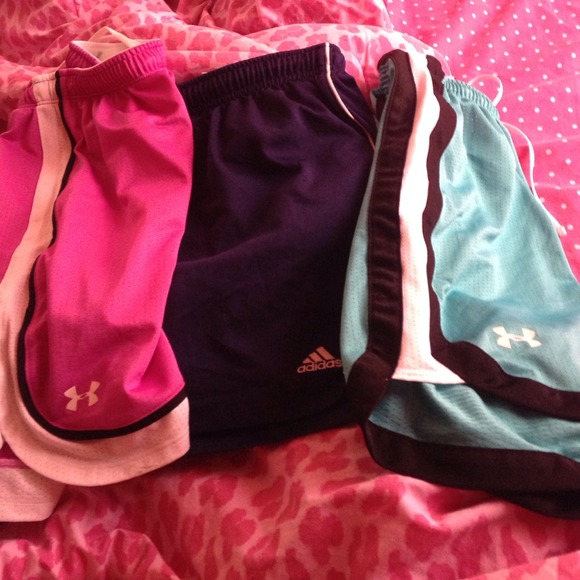 Under armour and Addidas shorts