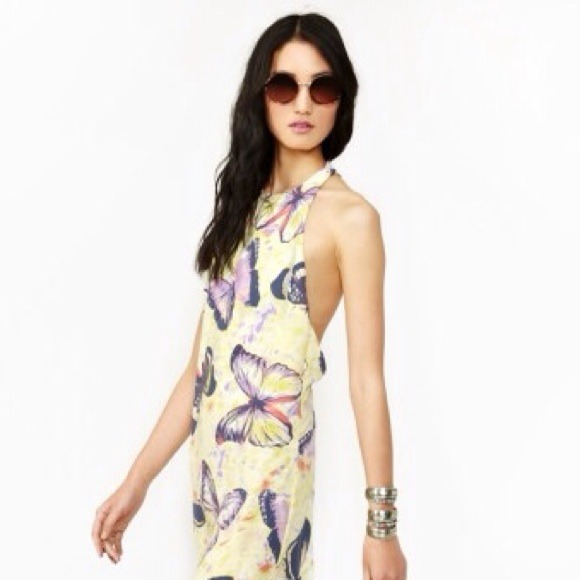 Nasty Gal Butterfly maxi dress!!