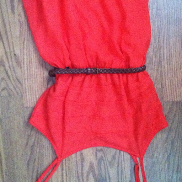 Coral maxi dress. - Picture 2 of 3