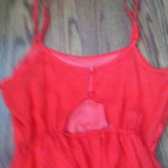 Coral maxi dress. - Picture 3 of 3