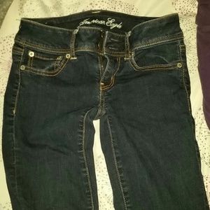 American Eagle dark wash denim jeggings size 2