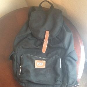 Vs plain black backpack