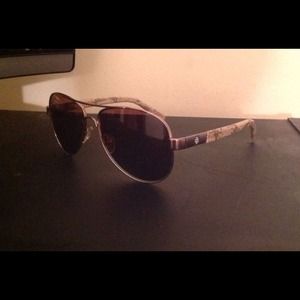 TORY BURCH aviator sunglasses brown/gunmetal
