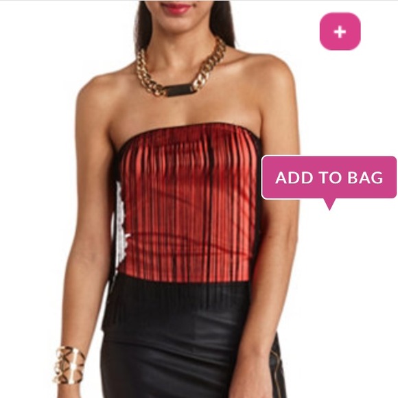 🚫TRADED🚫NWT Coral Fringe Top! 👸