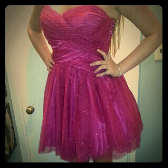 Homecoming Dress Pink Sparkles