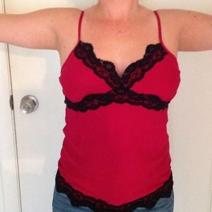 Fuchsia and black lace sexy top