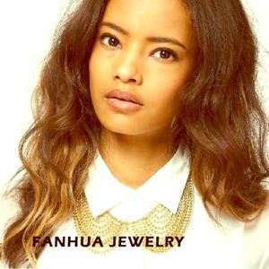 A gold necklace