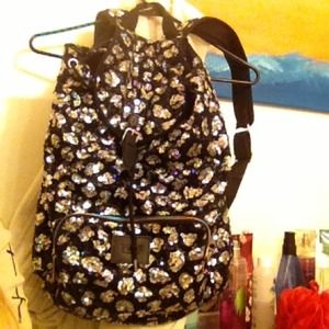sequin leopard print backpack