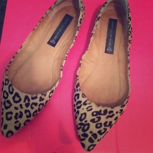 Leopard print pointy flats by Steve Madden '