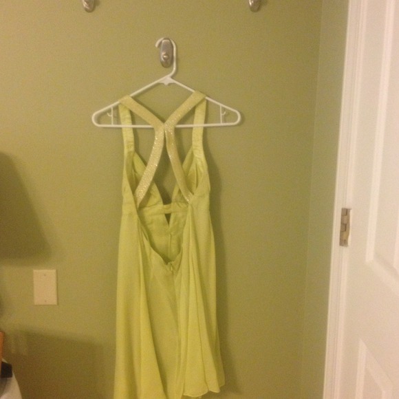 Never Worn Cache light green dress. Size 2. - Picture 3 of 4