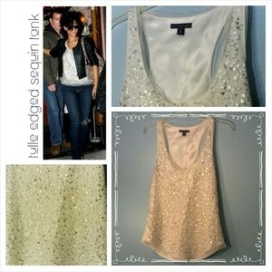 SOLD - American Eagle Outfitters sequin tulle tank