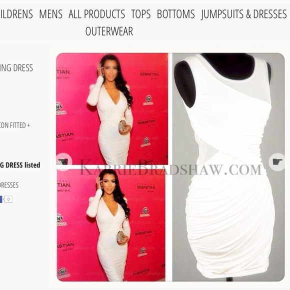 WHITE MESH KARDASHIAN STYLE BODYCON DRESS