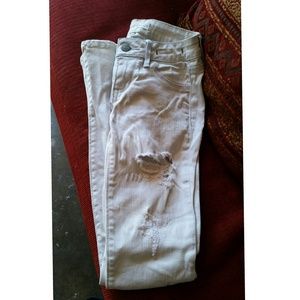 White Ripped Skinny Jeans