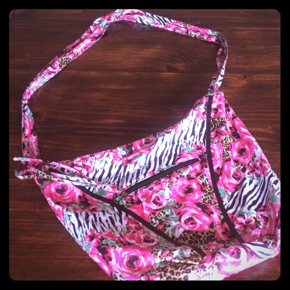 Zebra, cheetah, rose, cross body designer bag