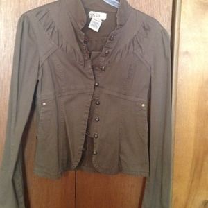 Casual button up light weight jacket