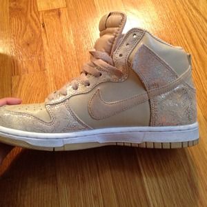 Gold Nike Hightops