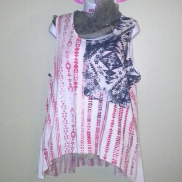 RED WHITE n BLUE HIGH/LOW TANK