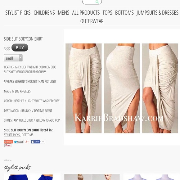 Grey asymmetrical skirt