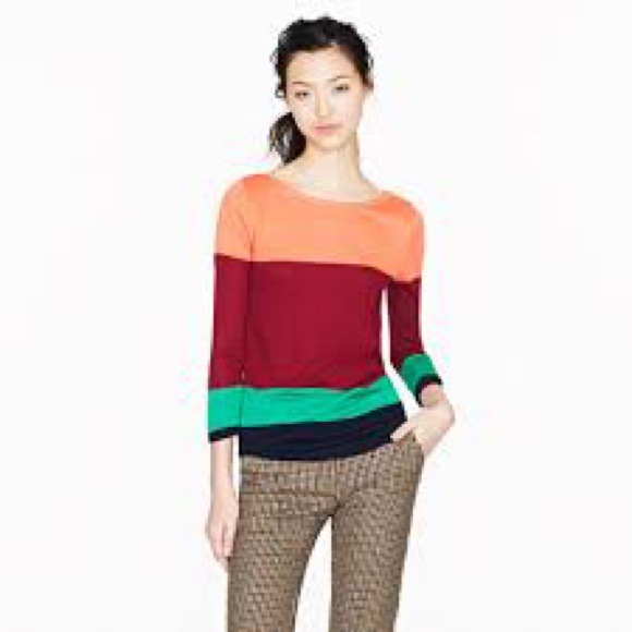 J. Crew colorblock top