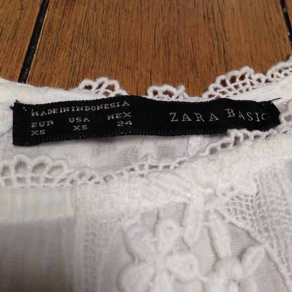 Zara White Sheer Top - Picture 2 of 3