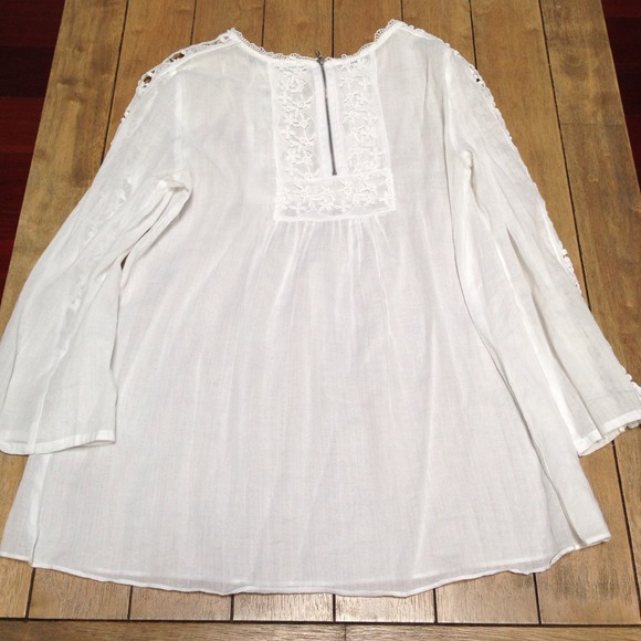 Zara White Sheer Top - Picture 3 of 3