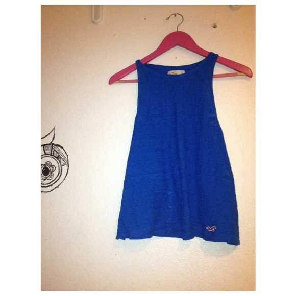 Hollister tribal blue tank
