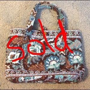 Small Vera Bradley blue and brown paisley purse