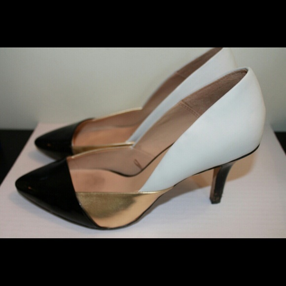 Zara tricolor court heels