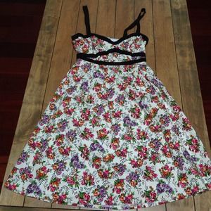 Nanette Lapore CutOut Back Floral Bird Print Dress