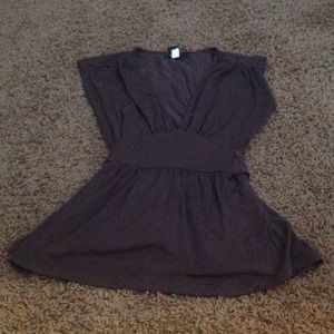 Banana Republic v-neck, strapless, tie back top.