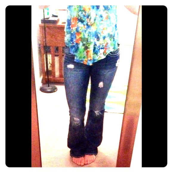 Silver boot cut jeans