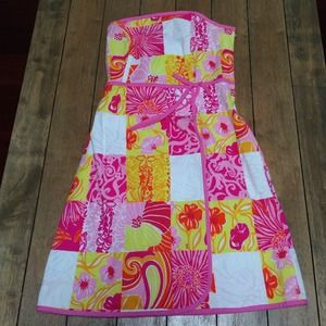 Lilly Pulizter Strapless Wrap Dress Sz0