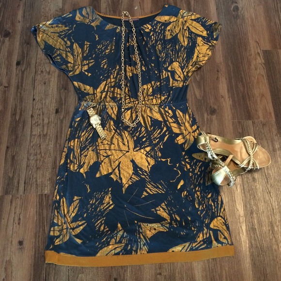 Blue and Gold Dress