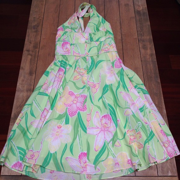 Lilly Pulitzer Halter Dress Sz0 - Picture 2 of 9