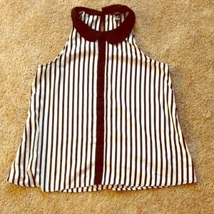 Collared, business causal sleeveless shirt