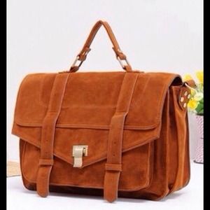 Vintage Suede Leather Messenger Bag
