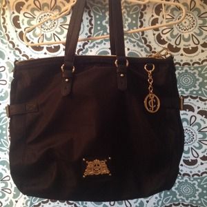 Juicy blk nylon handbag