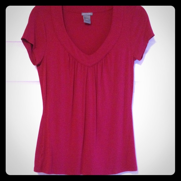 Ann Taylor hot pink top size small