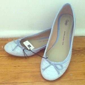 GAP Light Periwinkle Blue Textured Flats
