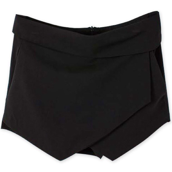 Black Asymmetric Skort - Picture 1 of 1