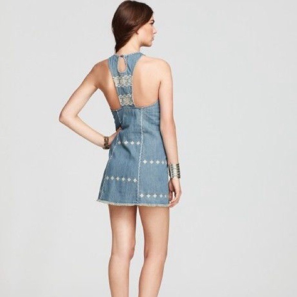 🎉HP!🎉 Free People embroidered chambray dress - Picture 2 of 3