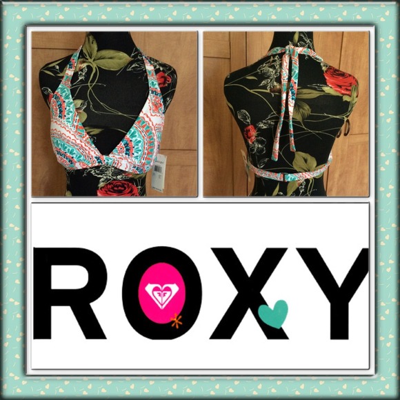 👙1/2 OFF NWT ROXY ADJUSTABLE HALTER BIKINI TOP👙